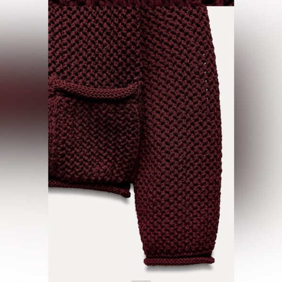 ZARA CHUNKY KNIT CARDIGAN - Picture 8 of 8